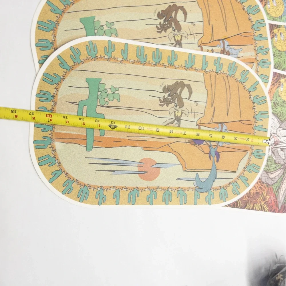 Vintage Warner Bros Looney Tunes Bugs Bunny Placemat Set‎ 90s Cartoon Nostalgia